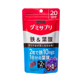 【UHA Mikakuto】 Gummy supplement iron & folic acid SP 20 days 40 tablets 4902750650060image