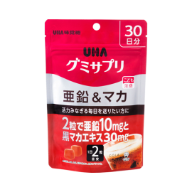 【UHA Mikakuto】 Gummi Supplement Zinc & Maca 30 Days 60 tablets 4902750654365image