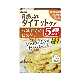 【Asahi Group Foods】 Asahi Low-Calorie High-Fiber Small Round Cake Soy Milk Flavor 22gX4 packs 4946842635610image