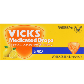 【Taisho Pharmaceutical】 Vicks Medicated Drops Lemon Throat Lozenges 20 pieces 4987306055544image