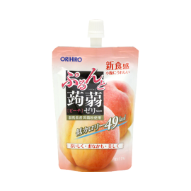 【ORIHIRO】 Purunto Konjac Jelly Standing Peach 130g 4571157254296image