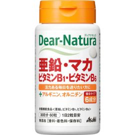 【Asahi Group Foods】 Dear Natura Zinc / Maca / Vitamin B1 / Vitamin B6 60 tablets 4946842639366image