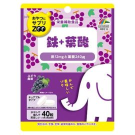 【Unimat Riken】 Snack Supplement ZOO Iron + folic acid 40 tablets 4903361681313image