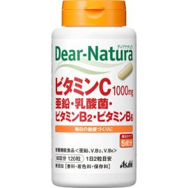 【Asahi Group Foods】 Dear Natura Vitamin C / Zinc / Lactobacillus / Vitamin B2 / Vitamin B6 120 tablets 4946842639229image