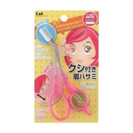 【Kaijirushi】 Mayu scissors with comb DX pink 4901601265552image