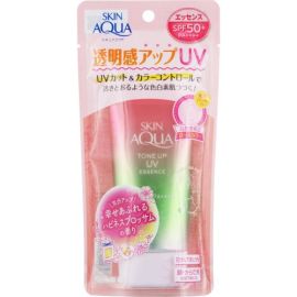 【Rohto Pharmaceutical】 Skin aqua tone up UV essence happiness aura 80g 4987241168231image