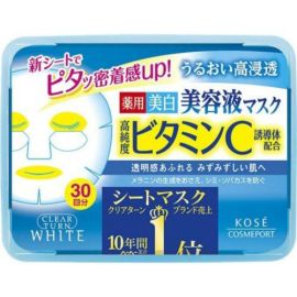 【KOSE】 CLEAR TURN Essence Mask Vitamin C 30 sheets 4971710319361image