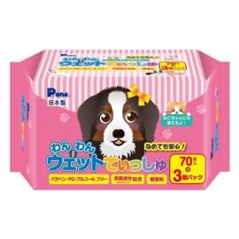 【Daiichi Eizai】 Doggie Wet Wipes 70 Sheets x 3 pcs 4904601997386image
