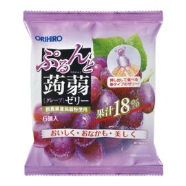 【ORIHIRO】 Purunto Konjac Jelly New Pouch Grape 20g x 6 4571157254340image
