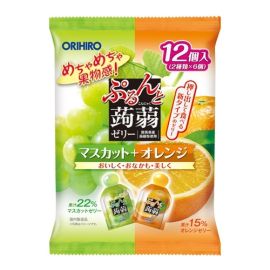【ORIHIRO】 Purunto Konjac Jelly Pouch Muscat + Oranges 12 pcs 4571157255422image
