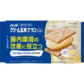 【Asahi】 cream brown rice bran plus soymilk custard 4 sheets 4946842529988image