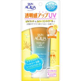 【Rohto】 skin aqua tone up UV essence latte beige 80g 4987241173648image