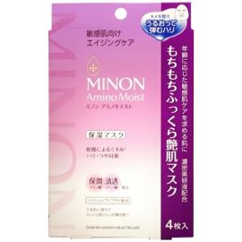 【Daiichi Sankyo Healthcare】 Minon Amino Moist Mochimochi plump glossy skin mask 24ml x 4 sheets 4987107628985image