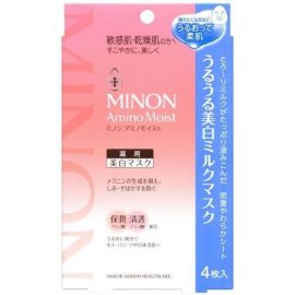 【Daiichi Sankyo Healthcare】 Minon Amino Moist Moisture Whitening Milk Mask 4 pieces 4987107623423image
