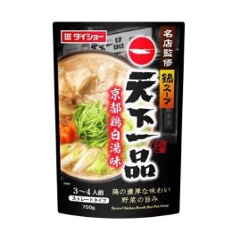 【Daishow】 Hotpot soup supervised by a famous restaurant, Tenkaippin Kyoto Chicken White Soup Flavor, 700g 4904621044909image