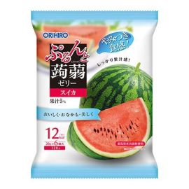 【ORIHIRO】 Purunto Konjac Jelly Pouch Watermelon 12 pieces 4571157252636image