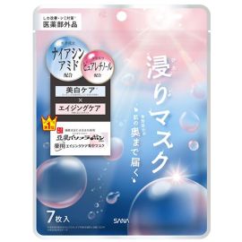 【Tokiwa Pharmaceutical】 Sana Nameraka Honpo Medicinal Wrinkle Essence Mask White 7 pieces 4964596702532image